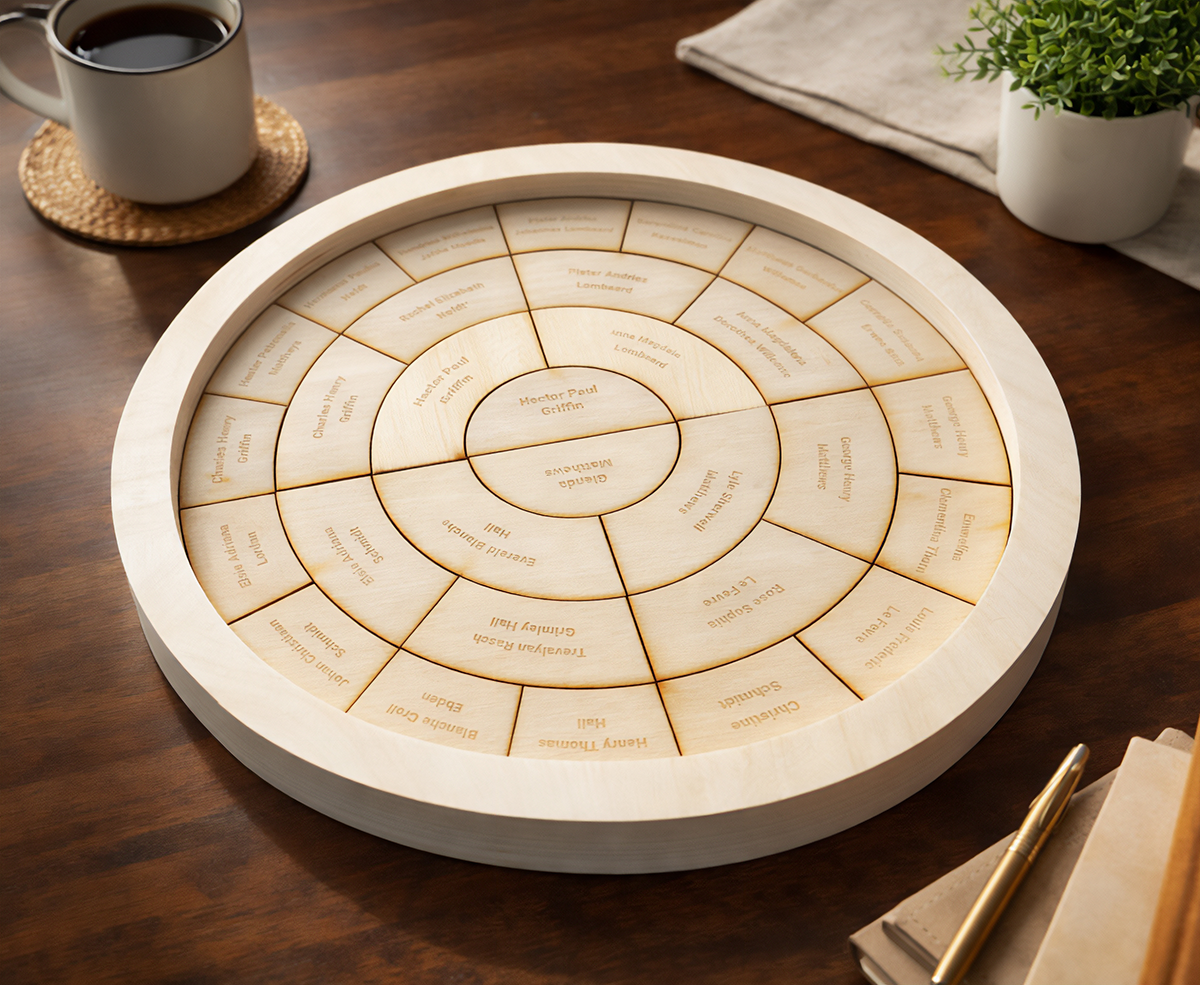 Posteritree puzzle — diagonal view